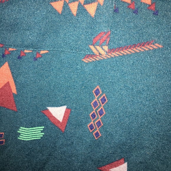Lularoe Sarah, teal green with geo print. NWT - Picture 2 of 5